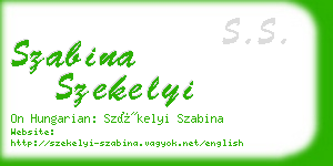 szabina szekelyi business card